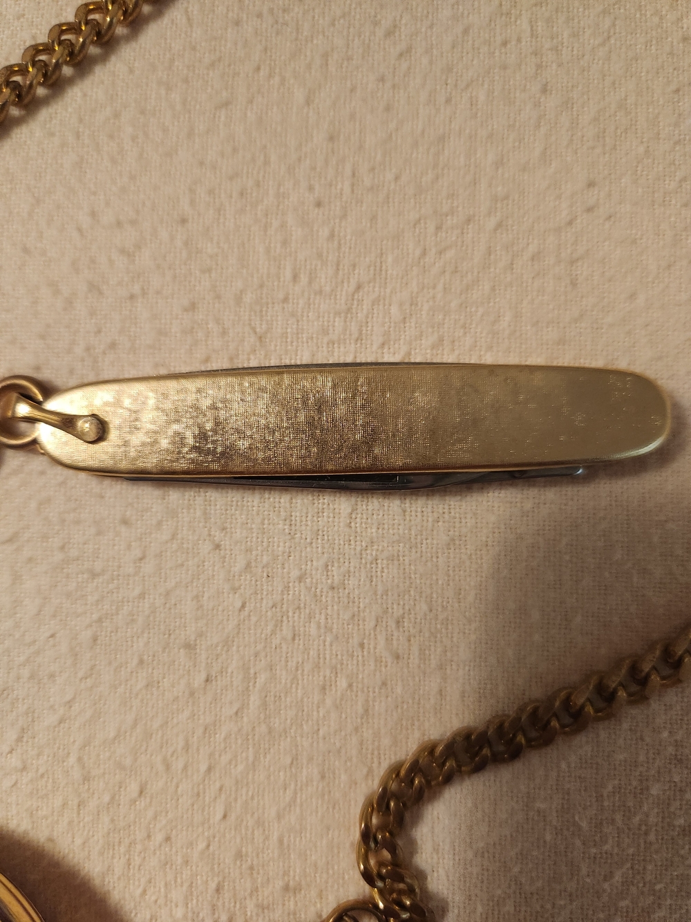 Gold Pocket Watch with Chain and Swiss Army Knife - Picture 6 of 7